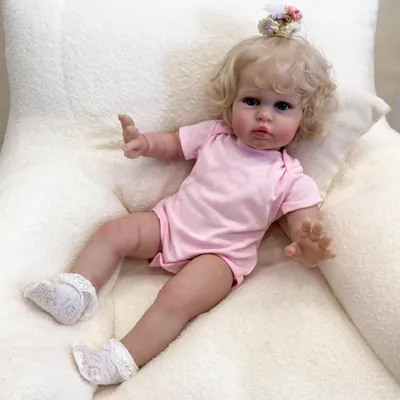 Zdjęcie produktu dla 60 cm duża lalka Reborn, lalka niemowlęca, księżniczka, realistyczna, miękka skóra 3D, ręcznie robione włosy