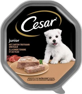 Image de Cesar Barquette Junior 14x150g | Dinde & Veau