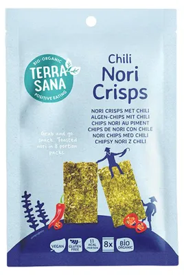 CHIPSY NORI Z CHILI BEZGLUTENOWE BIO 16 g - TERRASANA