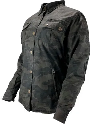 Produktbild von Bores Military Jack Damen Textiljacke, schwarz/camouflage, S