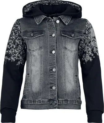 Produktbild von Rock Rebel by EMP Damen schwarze Kapuzenjacke mit Einschubtaschen S