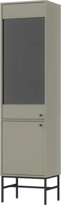 Produktbild von Vitrine mit Glastüren IROS 3 – Eukalyptus/Schwarz