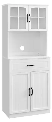 Produktbild von Moderner Küchenschrank weiß mit verstellbaren Einlegeböden – MDF/Spanplatte – 41,5 x 73 x 179,8 cm