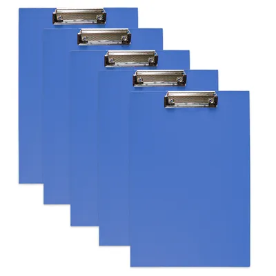 Produktbild von 10 Stück DIN A4 Klemmbretter Schreibbrett Schreibunterlage Klemmmappe Schreibplatte Blau