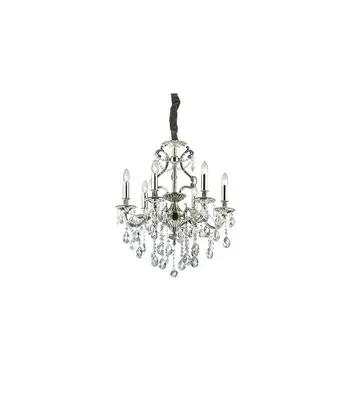 Produktbild von Klassischer Kronleuchter Gioconda Metall-Kristall Silber 6 Lichter E14