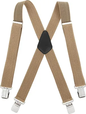 Produktbild von Starke 4cm Hosenträger Beige mit Kreuzdesign