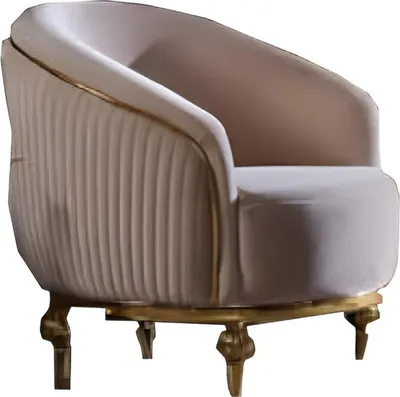 Produktbild von Sessel Arbeitsstuhl Bürostuhl Wohnzimmer Bürosessel Arbeitszimmer Beige Möbel