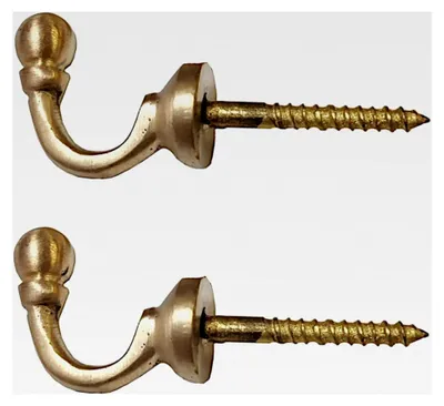 Produktbild von Raffhaken aus Messing 29 mm matt für Gardinen und Vorhänge