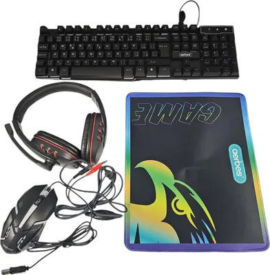 Obrázek produktu pro Herní set Aerbes AB-D004 4 v 1 - RGB klávesnice myš headset a podložka pod myš