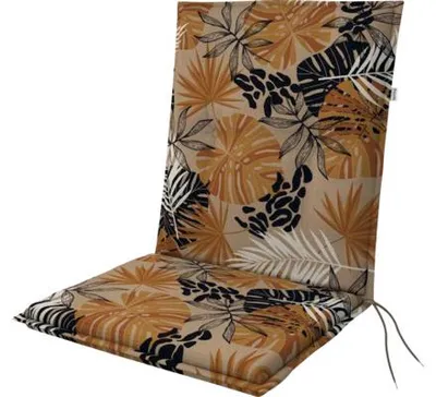 Produktbild von Stuhlauflage Niederlehner Doppler Living 100x48x6 cm, Blumenmuster, braun