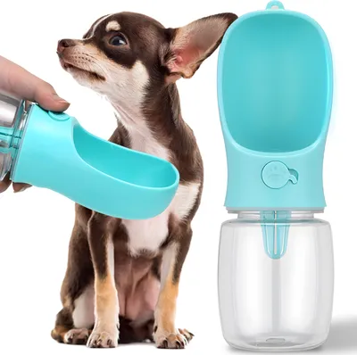 Produktbild von Tragbare Wasserflasche für Hunde Hund Hundewasserflasche Auslaufsicher Hundetrinkflasche Trinkflasche Haustier Auslaufsicher 350ml BPA-frei Retoo