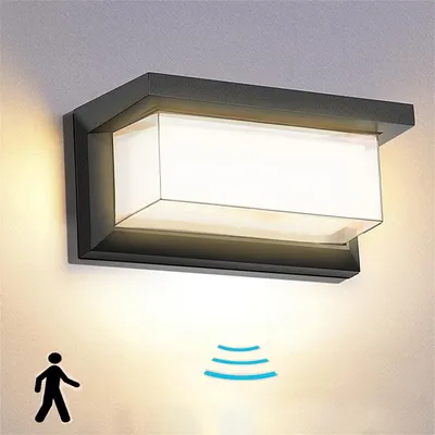 Produktbild von LED Wandleuchte,Außenlampe,Wandlampe,18W Außenleuchte mit Bewegungsmelder,IP65 Wasserdichte,Warmweiß,3000K Aluminium Wandbeleuchtung