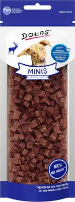 Produktbild von Dokas Dog Snack Minis Hirschfleisch 60g
