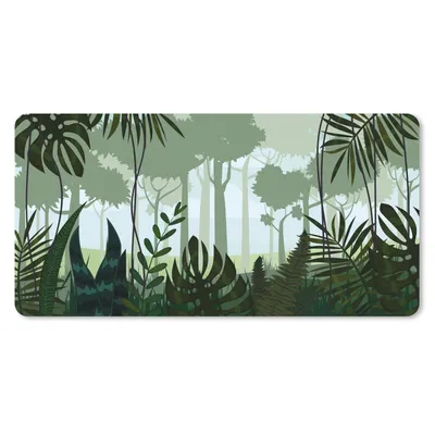Produktbild von MuchoWow® Schreibtischunterlage Dschungel - Pflanzen - Tropisch - Junge - Mädchen - Kinder 80x40 cm - XXL Mauspad - Gaming Mauspad