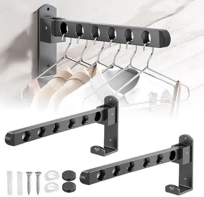 Produktbild von Klappbarer Kleiderhaken, Aluminium, 2 Stück, für Balkon
