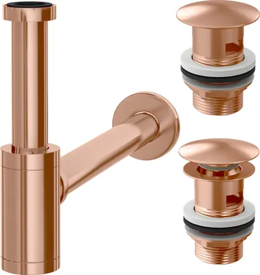 Zdjęcie produktu dla Syfon umywalkowy Rose Gold Mosiądz Klik Klak Zp
