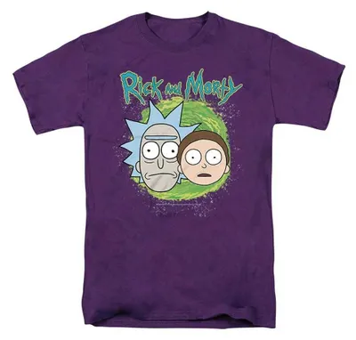 Produktbild von Rick And Morty - T-Shirt für Herren/Damen Uni TV37677 (S) (Violett), KI-generiertes Bild