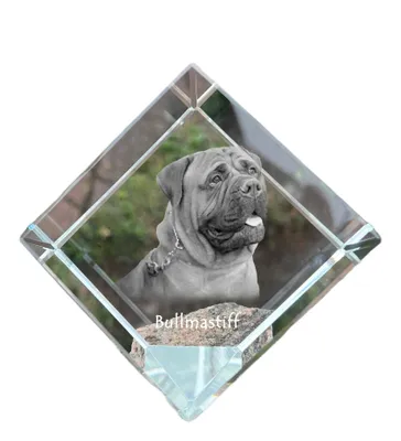 Immagine prodotto di Bullmastiff dado di cristallo con cane Art-Dog