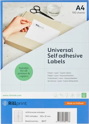 Produktbild von Capture A4LABEL-105X37, Weiß, A4, Laser/Inkjet, Permanent, Rechteck, 3,7 cm
