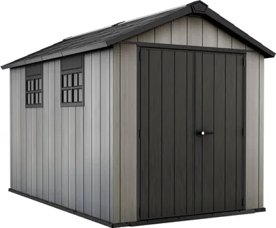 Produktbild von Dmora Gartenhaus Dartmouth 230x350x242 cm Grau, Wetterfest mit Fenster