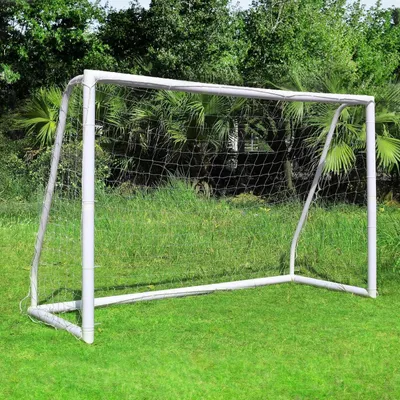Produktbild von Fußballtor für den Garten - Tor mit Netz - Tragbar, Wetterfest, Gummimaterial, Mit Bodenankern, Für Kinder und Erwachsene