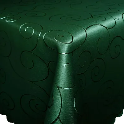 Produktbild von ORNAMENTE Tischdecke eckig 110x110 DUNKELGRÜN bügelfrei pflegeleicht