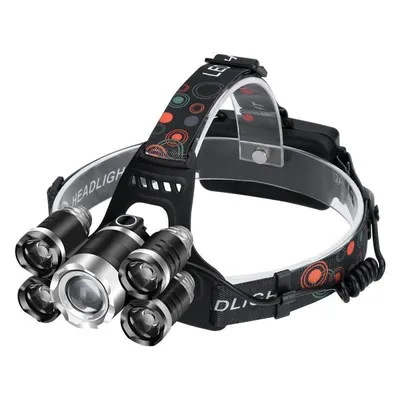 Obrázek produktu pro KRAFT&DELE Čelovka (nabíjecí) 5xLED 1xT6 zoom + 4xQ5 KD1248
