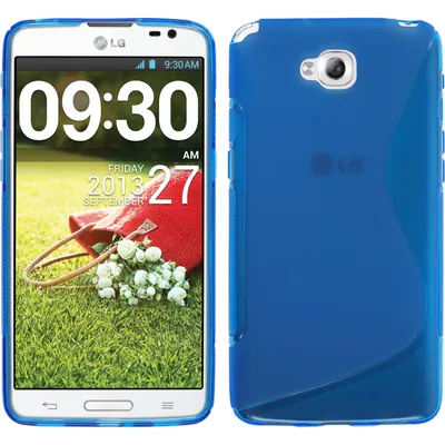 Produktbild von PhoneNatic Case kompatibel mit LG G Pro Lite - blau Silikon Hülle S-Style + 2 Schutzfolien