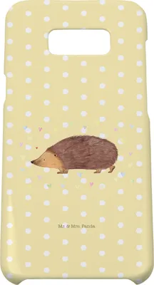 Produktbild von Mr. & Mrs. Panda Samsung Galaxy S8 plus Handyhülle  Igel Herzen - Gelb Pastell - Geschenk, Handy Case, Leben, Hülle, Vertrauen, Cover, Herz, Lustige Sprüche, Liebe