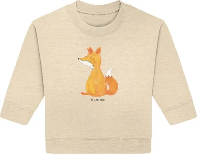 Produktbild von Mr. & Mrs. Panda Organic Baby Pullover Einhorn Fuchs 6. - 12. Monat - Natural Raw - Geschenk, Einhörner, Fuchshörnchen, Unicorns, Unicorn, Bullover, Füchse