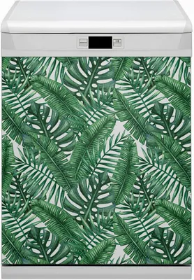Produktbild von Abwaschbar 60x70 cm Geschirrspüle Magnetmatte Küche Dekorative  - Monstera Blatt