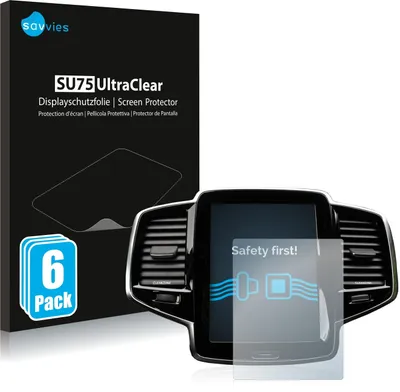 Produktbild von 6x Für Volvo XC90 Senus 2015-2017 Schutzfolie Savvies Displayschutz Display Schutz Folie Klar Transparent