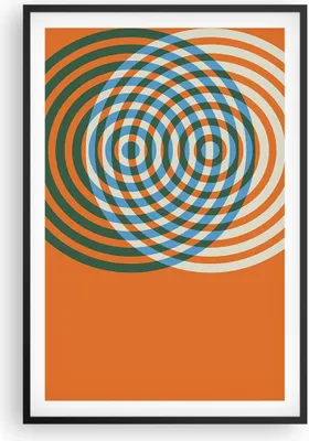 Produktbild von Gerahmtes Poster - Schwarzer Rahmen - Abstraktion Modern Kreise - 61x91,5 cm - Wand Bild - Wanddeko - Wandbilder - Kunstposter - Wandposter - Bilderrahmen - Bilder - Kunstdruck - P2BPA61x91-4448