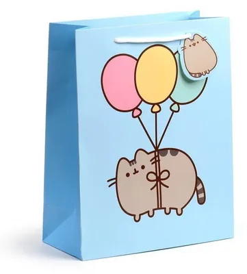 Image de Pusheen les ballons de chat - Grand sac cadeau