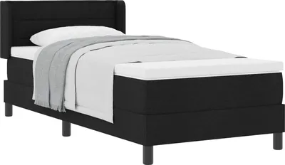 Obrázok produktu pre vidaXL Boxspringová posteľ s čelom, čierna, 190 x 90 cm, látka