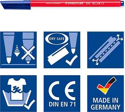 Obrázok produktu pre Staedtler 326, Čierna, 1 mm, Polypropylén (PP), atrament s vodným základom