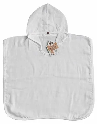 Obrázok produktu pre XKKO BMB Colours Bambusové pončo, white, veľ. 2, 2-3roky