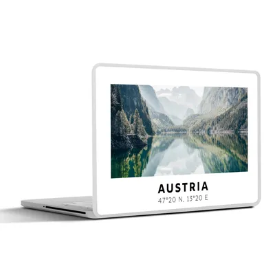 Produktbild von MuchoWow® Laptop Aufkleber Sticker Cover Österreich - Alpen - Wasser - Berg 25x18 cm - Laptop-Deko