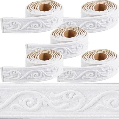 Produktbild von Weißes 3D Wanddekor mit Selbstklebendem Rand