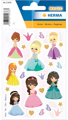 Produktbild von HERMA Glitter-Sticker MAGIC Sweet Princess 1 Blatt à 24 Sticker