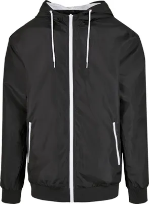 Immagine prodotto di Build Your Brand BY151 | Giacca da uomo Recycled Windrunner - Colore: Nero/Bianco - Taglia: M