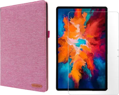 Zdjęcie produktu dla zestaw 2w1 do tabletu Lenovo Tab P11 Pro TB-J706F 11,5 cala z inteligentnym pokrowcem + szkłem ochronnym z automatycznym zasypianiem / budzeniem z magnetycznym zamknięciem