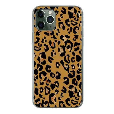 Produktbild von MuchoWow® Handyhülle Schutzhülle Hülle für iPhone 11 Pro Pantherdruck - Gelb - Gold Silikon Softcase Handy Hülle - Handy