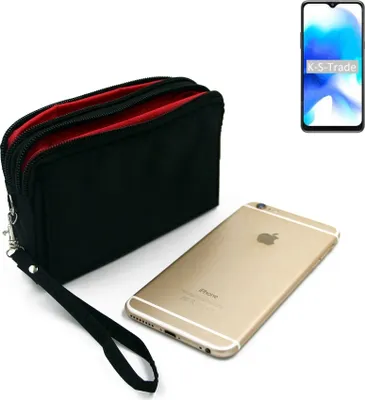 Produktbild von K-S-Trade Schutz Hülle Handy Hülle kompatibel mit Blackview A80s Gürteltasche Travelbag Handytasche mit Zusatzfächern, schwarz