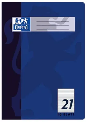 Produktbild von Oxford Schulheft DIN A4 Lineatur 21 / liniert 16 Blatt