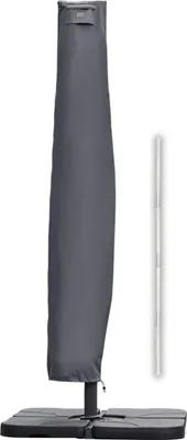 Produktbild von Schutzhülle für Sonnenschirm - Abdeckhülle für Sonnenschirm - Grau, 260 cm x 40/70/50 cm