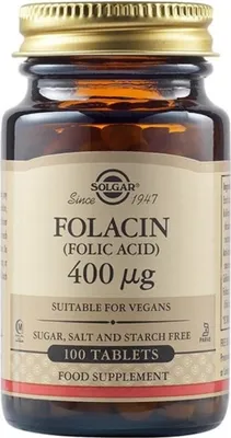 Productafbeelding van Solgar foliumzuur 400 mcg (100 tabletten) 5894