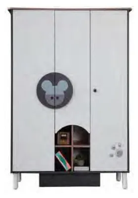 Produktbild von Kleiderschrank Schränke Holz Schrank Design Kinderzimmer Kleiderschränke