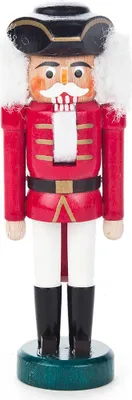 Productafbeelding van Notenbreker met driekleurige (rood-wit) top, 13 cm, van Dregeno Seiffen