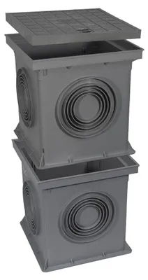 Produktbild von Marley Einlaufschacht mit Schacht ohne Boden + Schachtdeckel 300x300mm Hofablauf Ablauf